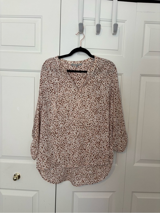 Daniel Rainn Tops - Daniel Rainn Pink Leopard Print Tunic Blouse